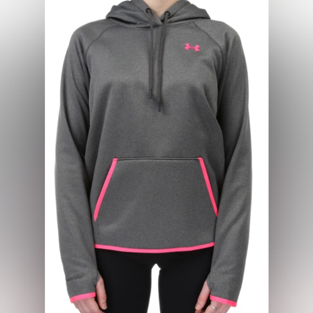 Under Armour Storm Fleece Lightweight - Carbon Heather Hoodie Size L Like New